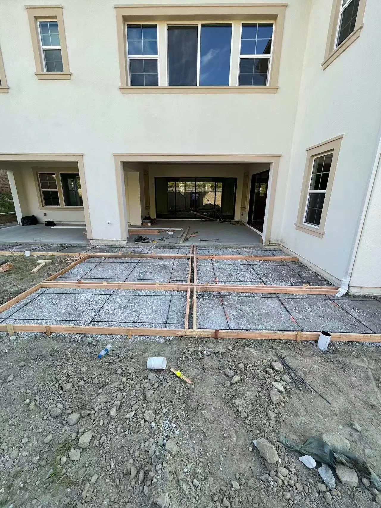 Patio Foundation & Rebar Work
